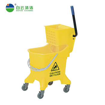 白云 31升侧压式榨水车 AF08089黄色 45.5*37*101cm