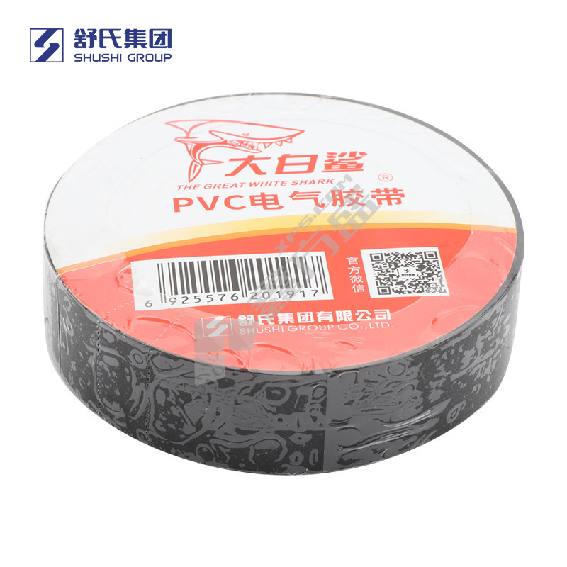 舒氏 18mm 大白鯊電工膠帶 18mm*15yd 黑色