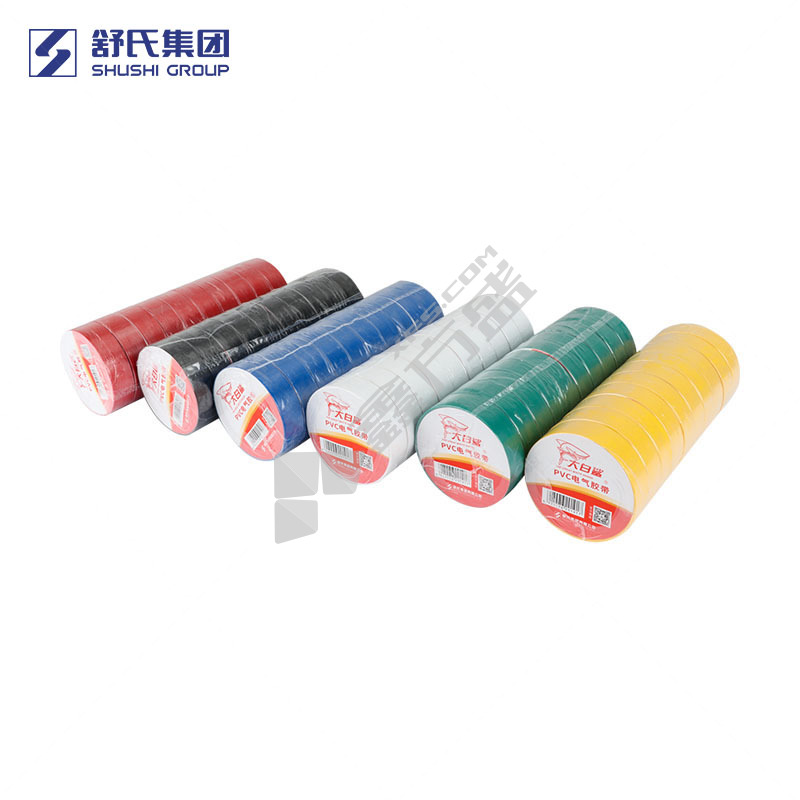 舒氏 大白鲨电工胶带拼色 18mm*15yd 拼色