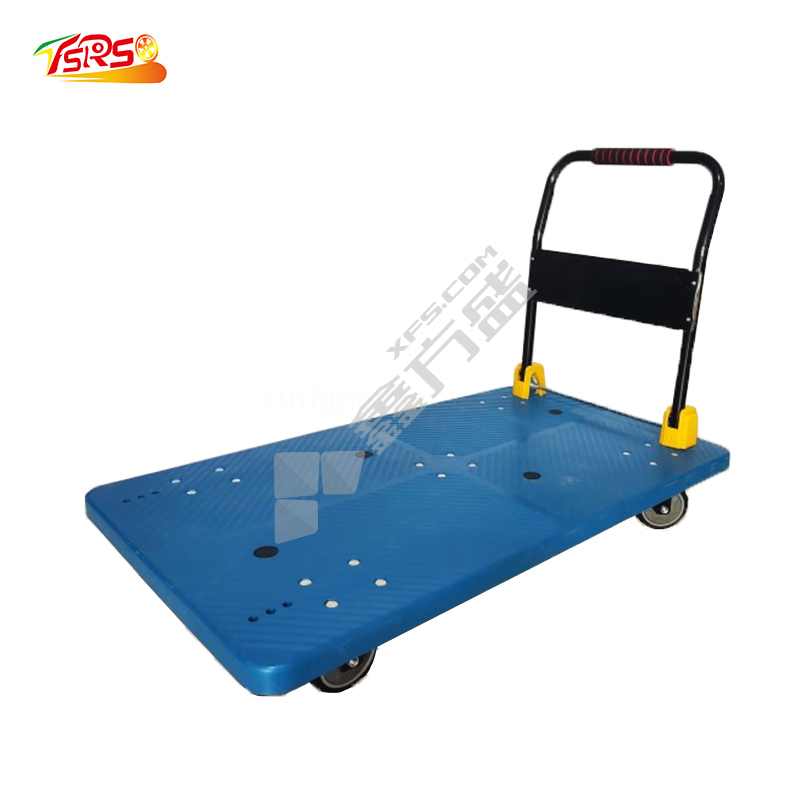 飞旭 加重商务款 超大号静音塑料平板车 灰色5轮款 800kg 1200mm*700mm 蓝色 聚氨酯
