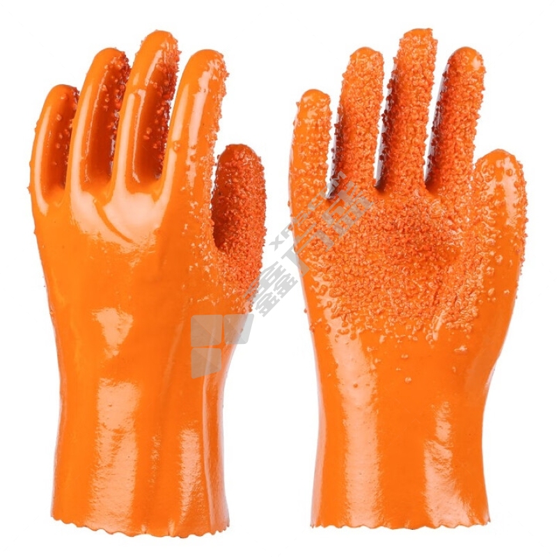 赫力斯 浸塑颗粒防滑手套 XL 橙色 聚氯乙烯 608