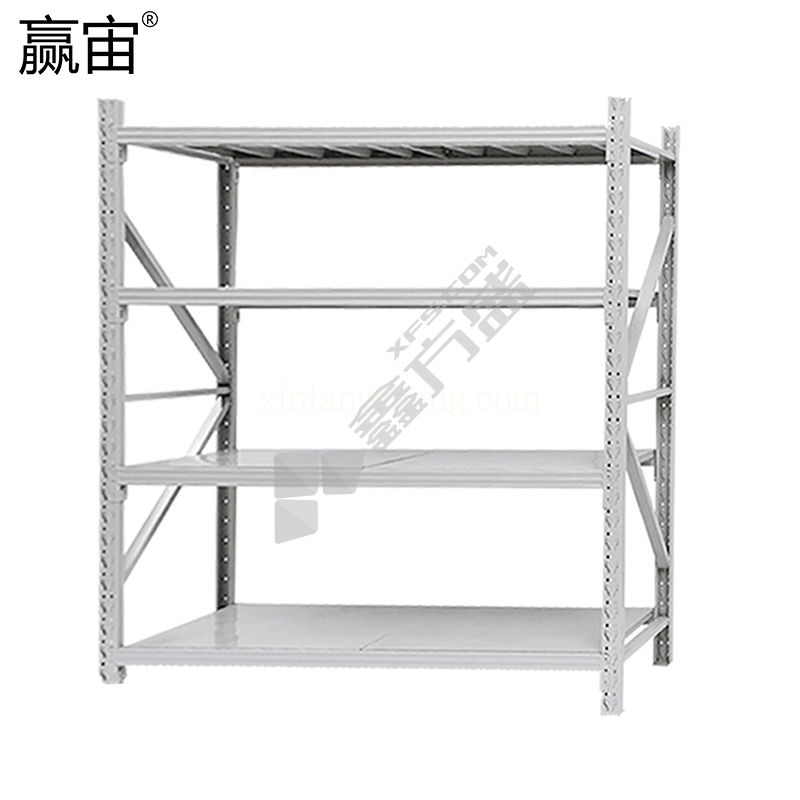 赢宙 白色中型仓储货架 四层 200kg 2000*500*2000mm 白色