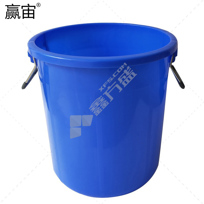 赢宙 不带盖 大号塑料圆桶 45*53cm 60L 蓝色
