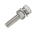 东明 DIN933 304外六角螺栓 含母平弹 M20