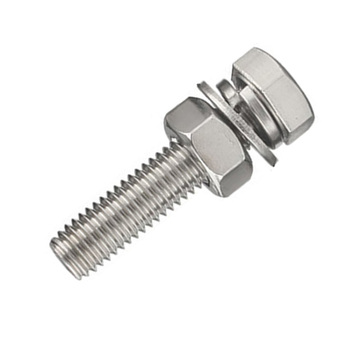 东明 DIN933 304外六角螺栓 含母平弹 M20