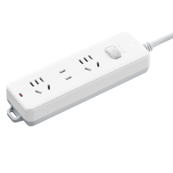 公牛 2位五孔+1位两孔 总控开关 新国标插排 GN-606(F) 10A 3m 白蓝色 总控开关