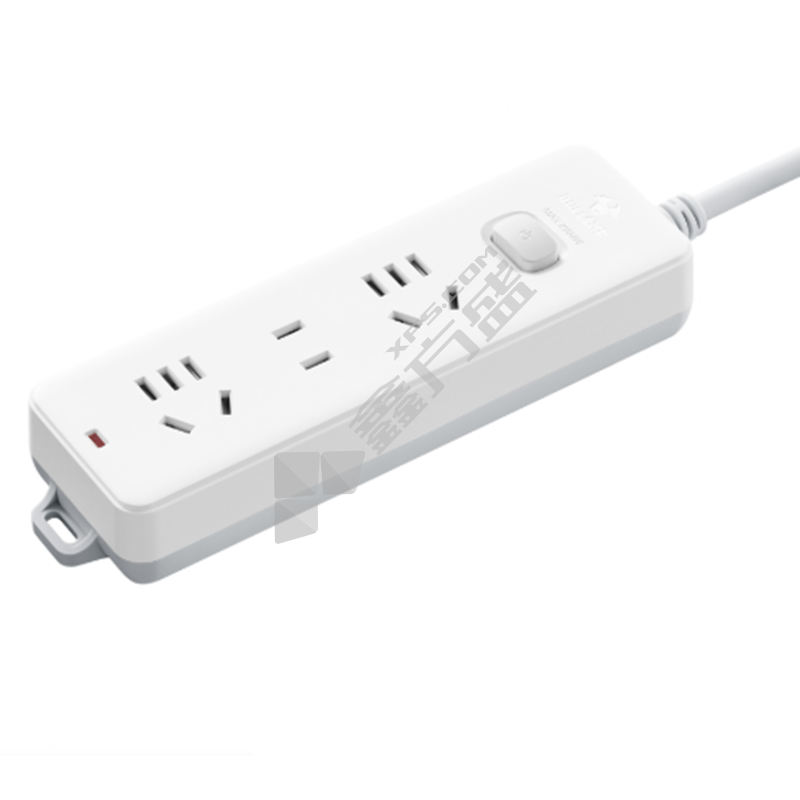 公牛 2位五孔+1位两孔 总控开关 新国标插排 GN-606(F) 10A 10m 白蓝色 总控开关