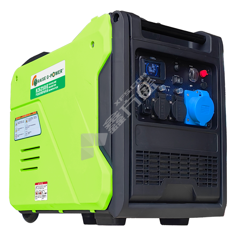 锐孜;SHRAISE 带把手脚轮低噪音型变频汽油发电机 RZ6250iE 5kW 10L 电启动 单相 220V