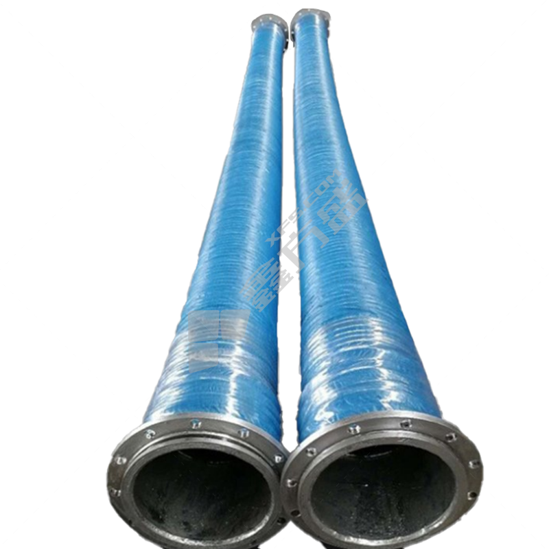 银利 法兰钢丝编织 胶管 DN150 150mm 2m 25kg 一层 蓝色