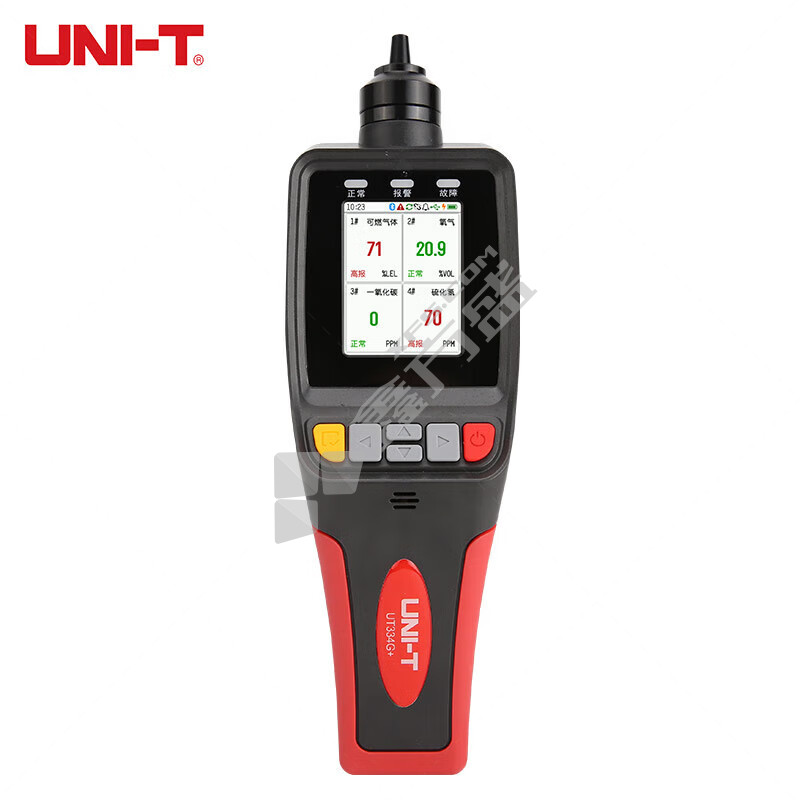 优利德 泵吸式四合一气体检测仪 O2 CO H₂S EX 0-30%VOL UT334G+