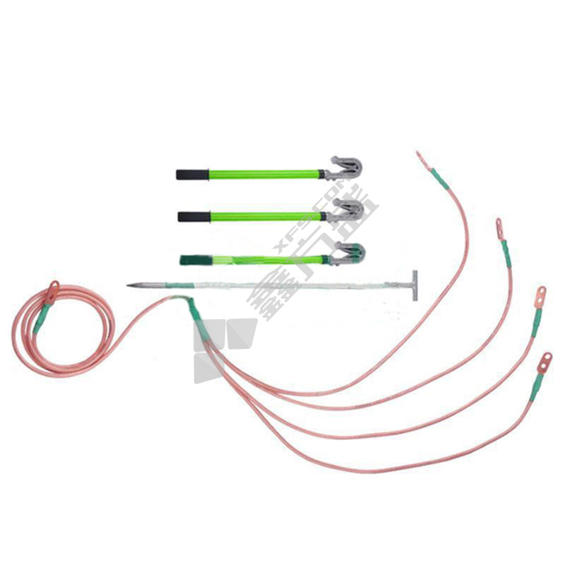 华泰 接地线 18m线25平方+0.5m接地棒*3+接地钉 10kv 18m线25mm2+0.5m接地棒*3 +接地钉
