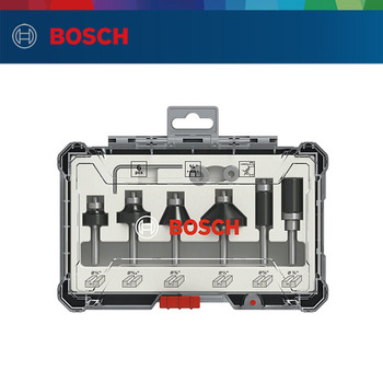 博世BOSCH 木工铣刀 修边刀6件套装柄 木工铣刀修边刀6件套装柄 2607017470