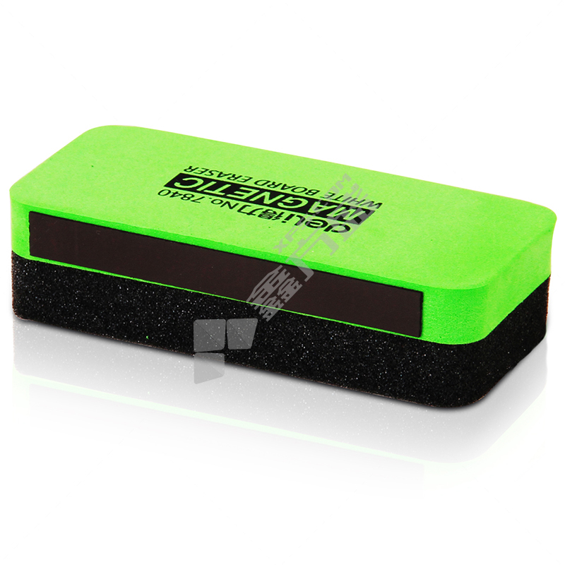 得力 7840 磁性白板擦 荧光绿色 150*50*30mm