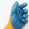 赫力斯 300# 加厚毛圈保暖耐磨乳胶防滑手套 L码 橙线蓝胶