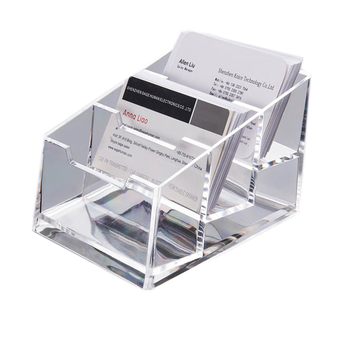 金隆兴 C2153 三格亚克力名片盒 透明色 108*91*68mm