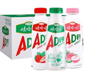 娃哈哈 奶饮料 AD钙奶含乳饮料、450ml*15瓶、15瓶/箱