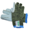海太尔 10针进口芳纶迷彩钢丝缝皮防割手套 0082 L 迷彩色+灰色