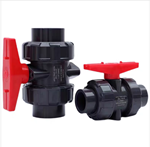 华亚 UPVC双活接球阀-灰色 32