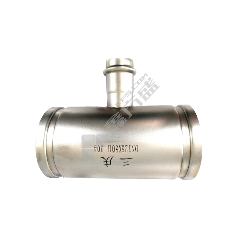 三庆 304不锈钢沟槽卡压异径三通I系列抛光 φ133*20mm