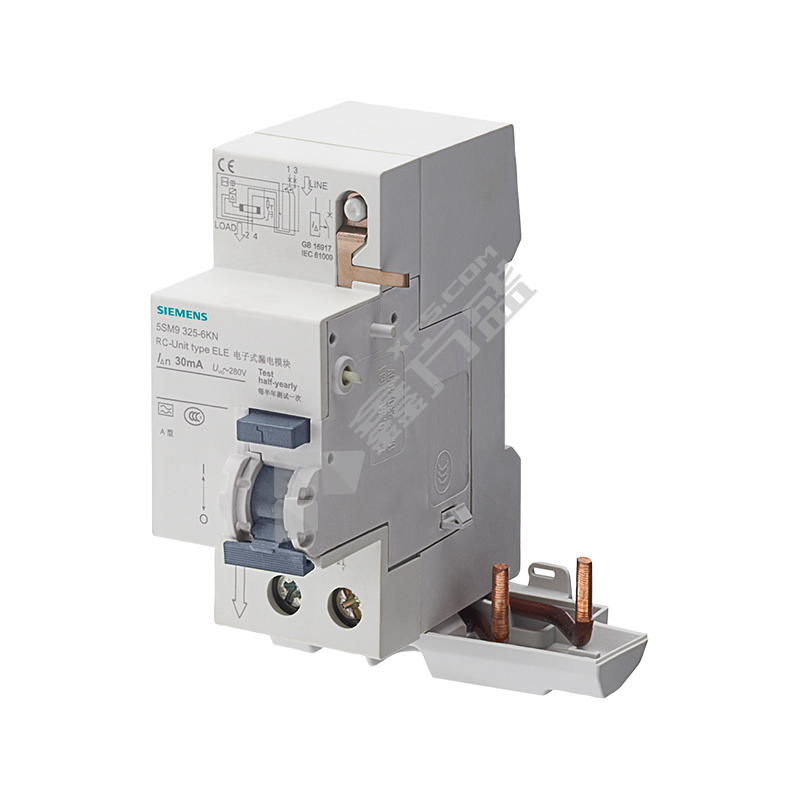 西门子 SIEMENS 电子式漏电模块附件 5SM9625-0KK(AC 300MA 2P 63A)