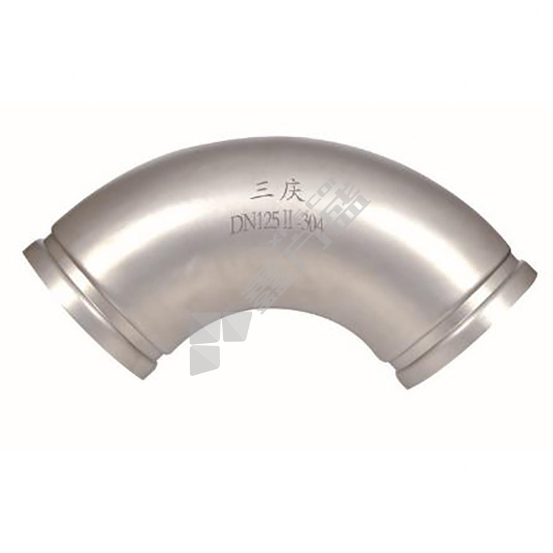 三庆 304不锈钢沟槽式90°弯头II系列短抛光 φ273*273mm