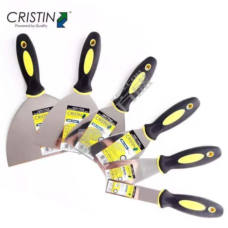 克里斯汀 木柄普抛油灰刀 腻子刀 抹泥刀 D8234 100mm