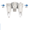 星浙气动 AC-A系列 气源处理器 三联件 AC30-03DG-A 3分 5μm 自动排水 0.05~0.7MPa