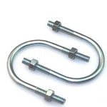 镀锌 U型丝配螺母（加长高度） M8 4寸/DN100 加高3公分