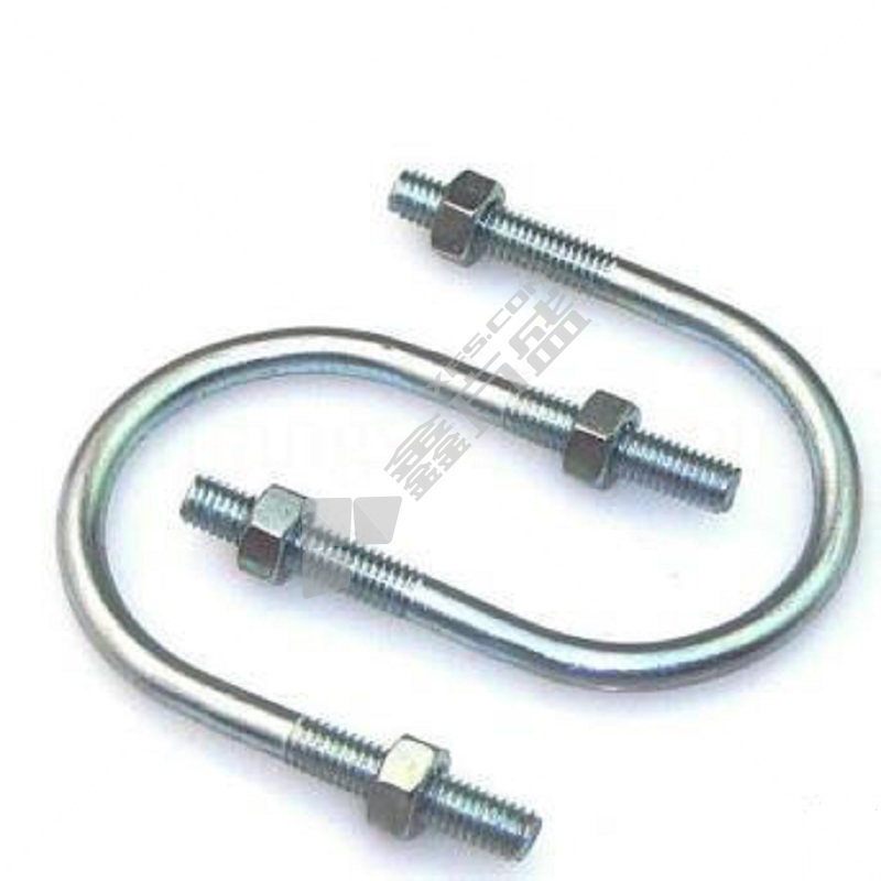 镀锌 U型丝配螺母（加长高度） M8 2寸/DN50 加高2公分