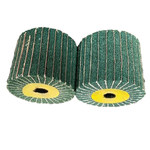 锋耐 百洁布 绿色夹砂拉丝轮 120*19*100mm 180目 8698