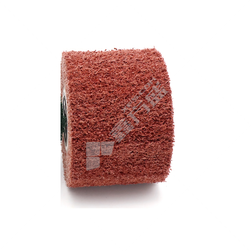 锋耐 百洁布 红色不夹砂拉丝轮 120*19*100mm 400目 7447