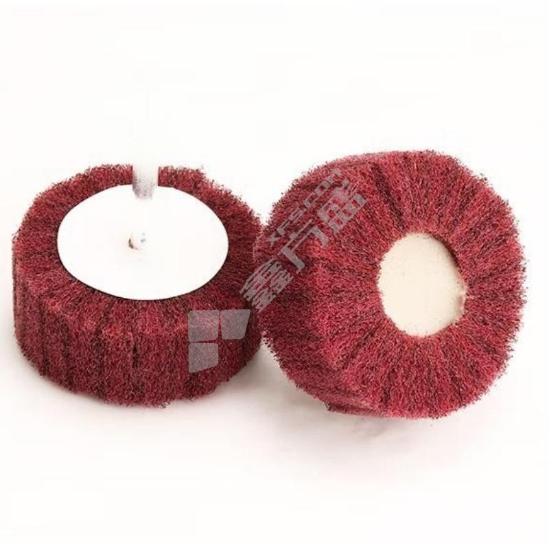 锋耐 圆形 红色不夹砂带柄磨头 40*25*6mm 400目 百洁布