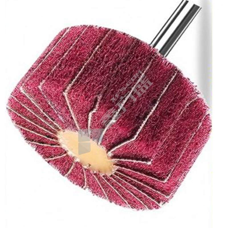 锋耐 圆形 红色夹砂带柄磨头 50*25*6mm 400目 百洁布