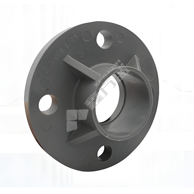桥东 灰色 PVC-U 国标给水一体法兰 63mm 1.25MPa 4孔