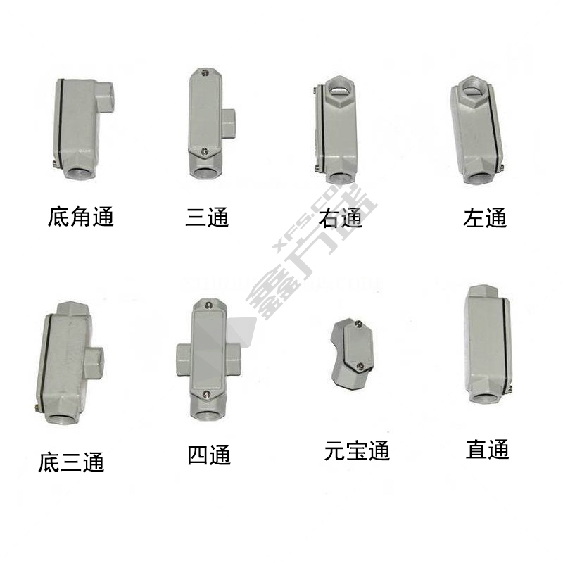 浙冠荣 防爆穿线盒 DN20 左通 灰色