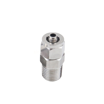 星浙气动 PC系列 美制快拧 直通接头 NPT1/2-8*6 8*6mm 外螺纹NPT1/2 不锈钢本色