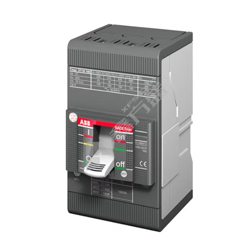 ABB 塑壳断路器附件3P XT1B160 TmD25/450 PmP 3P