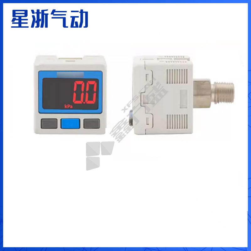 星浙气动 ZSE30A系列 数显 压力开关 ZSE30A-01-B-L 带插头导线 R1/8