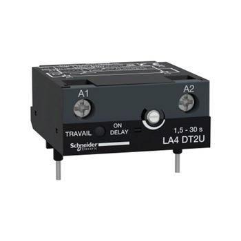 施耐德Schneider 交流接触器附件LA4D LA4DT2U 定时器模块1.5-30s 接通延时
