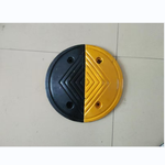 人字形花纹 橡胶 普通 减速带圆头 φ350*50mm 黄色