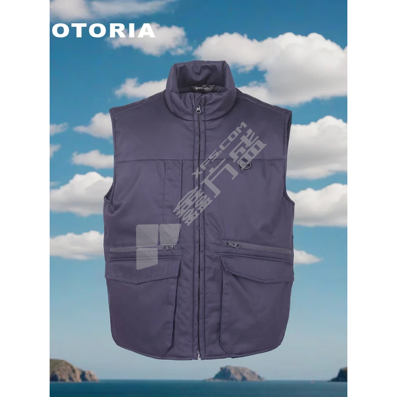 斯卡地尔 TM8011 不带帽 冬季保暖棉马甲 4XL 藏蓝色