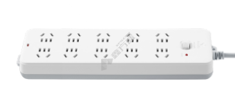 公牛 10位五孔 总控开关 新国标插排 GN-605 10A 3m 白蓝色