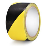 友日久 PVC 地标警示胶带 48mm*18m*0.13mm 黄黑色