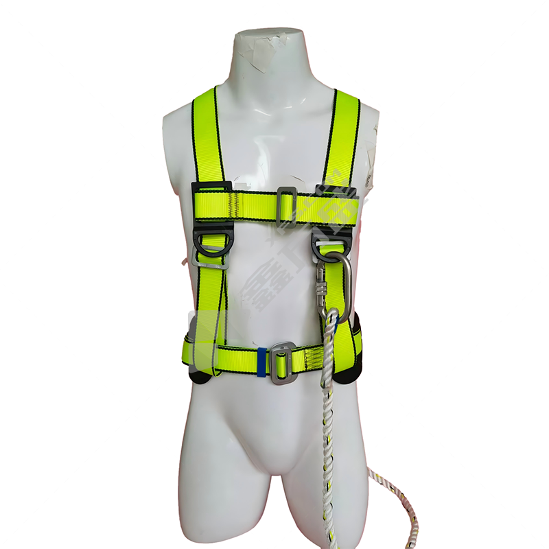 宏建 HJQ-01 半身式 带腰带腰垫安全带 绿色 单小钩1.8m