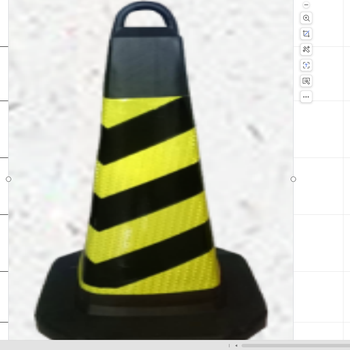 塑料 反光方形路锥 70*30*30cm 黄黑色