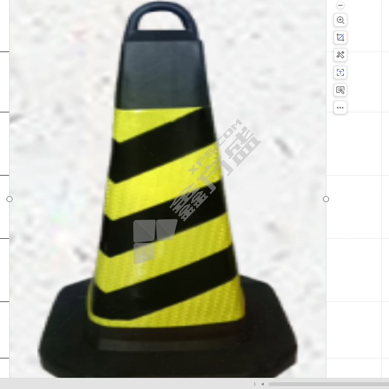 塑料 反光方形路锥 70*30*30cm 黄黑色