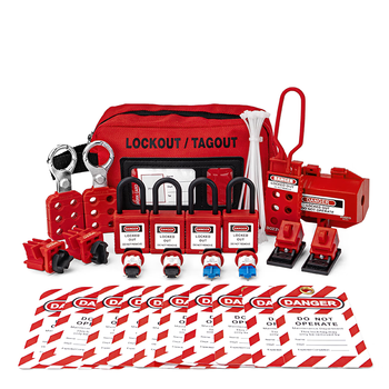 温州博士 塑料 工业电气安全锁具组合套装 BD-ZT1-KIT3 200*80*120mm 红色 不同花