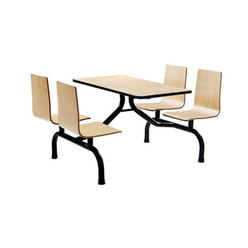 荣美盛 连体餐桌椅 1200*600*750mm 枫木色