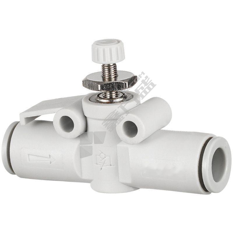 谦华智科 Q-AS系列 直通型快插 流量控制可调节流阀 Q-AS2002F-04 4mm