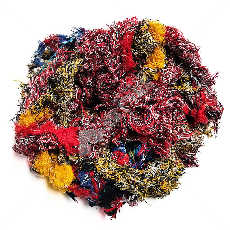 汇辰丰棉 HCFZS011 混色 不规则回丝棉擦机布 25kg 不规则布块